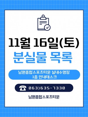 11월 분실물 사진 목록